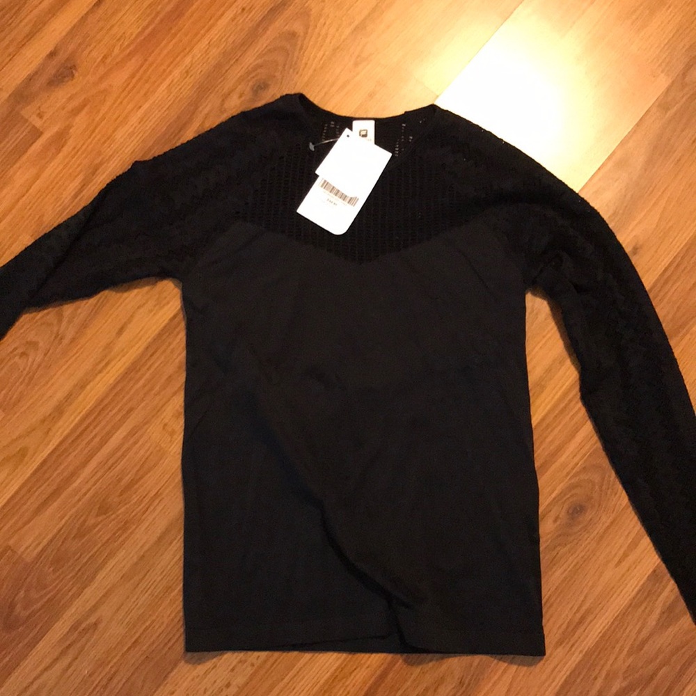 NWT Fabletics Black “Jeanie L/S Top”